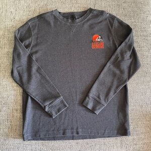 Cleveland Browns Gray Long Sleeve waffle Shirt, M